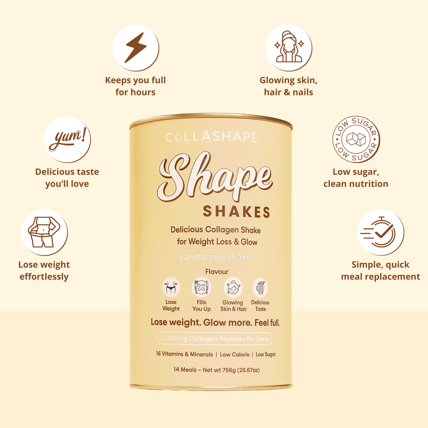 Vanilla Milkshake Collagen - Lose Weight & Glow