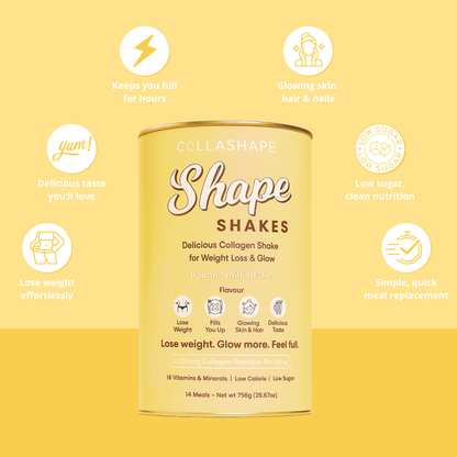 Banana Milkshake Collagen - Lose Weight & Glow