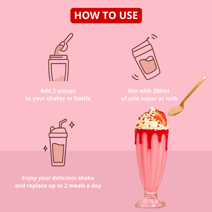 Strawberry Milkshake Collagen - Lose Weight & Glow