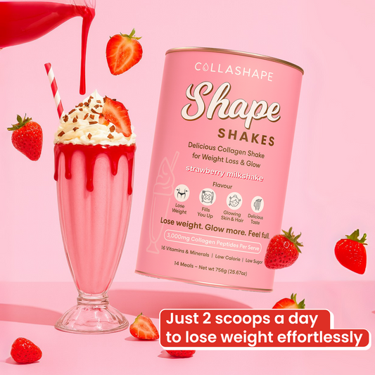 Strawberry Milkshake Collagen - Lose Weight & Glow